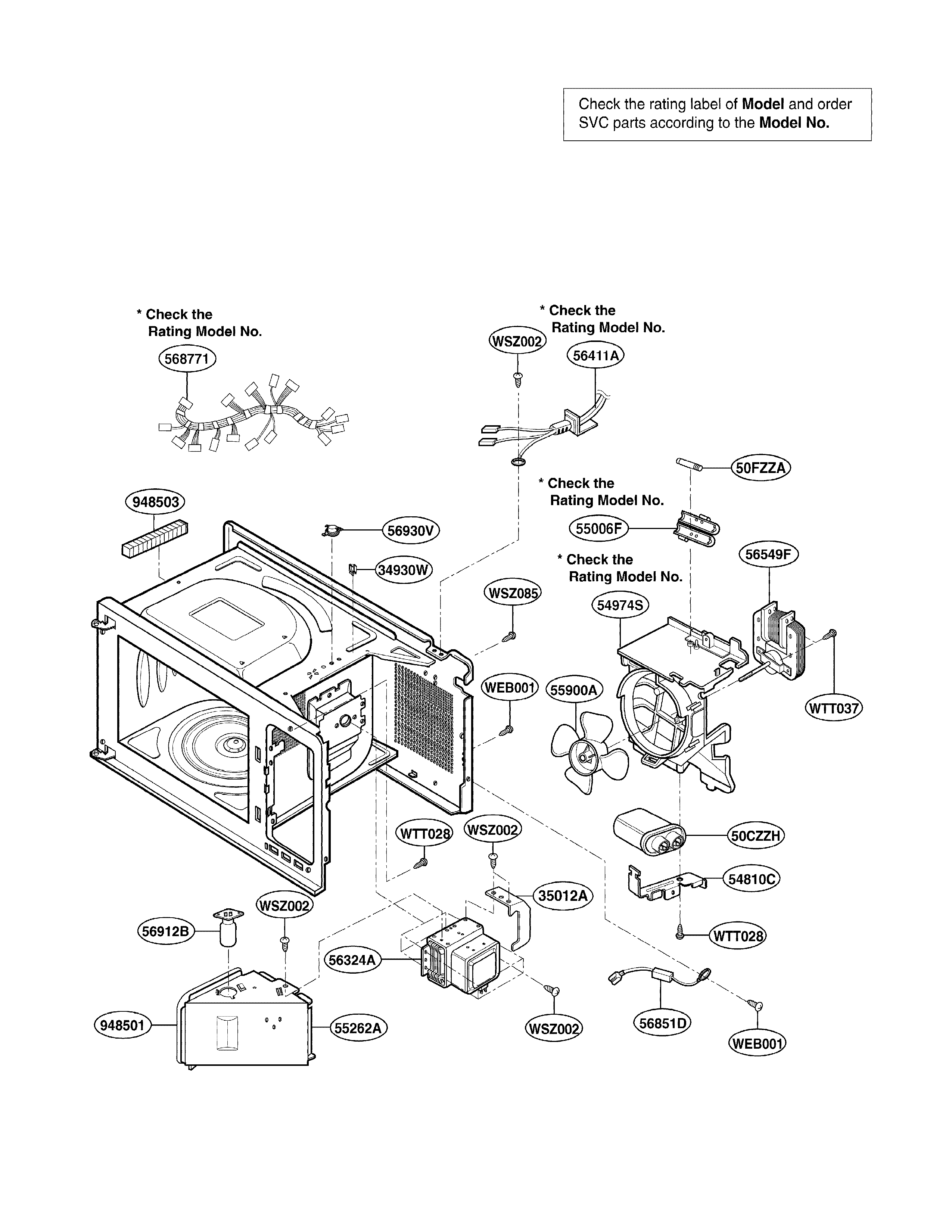 LG LRM1250W01 interior parts (i) diagram