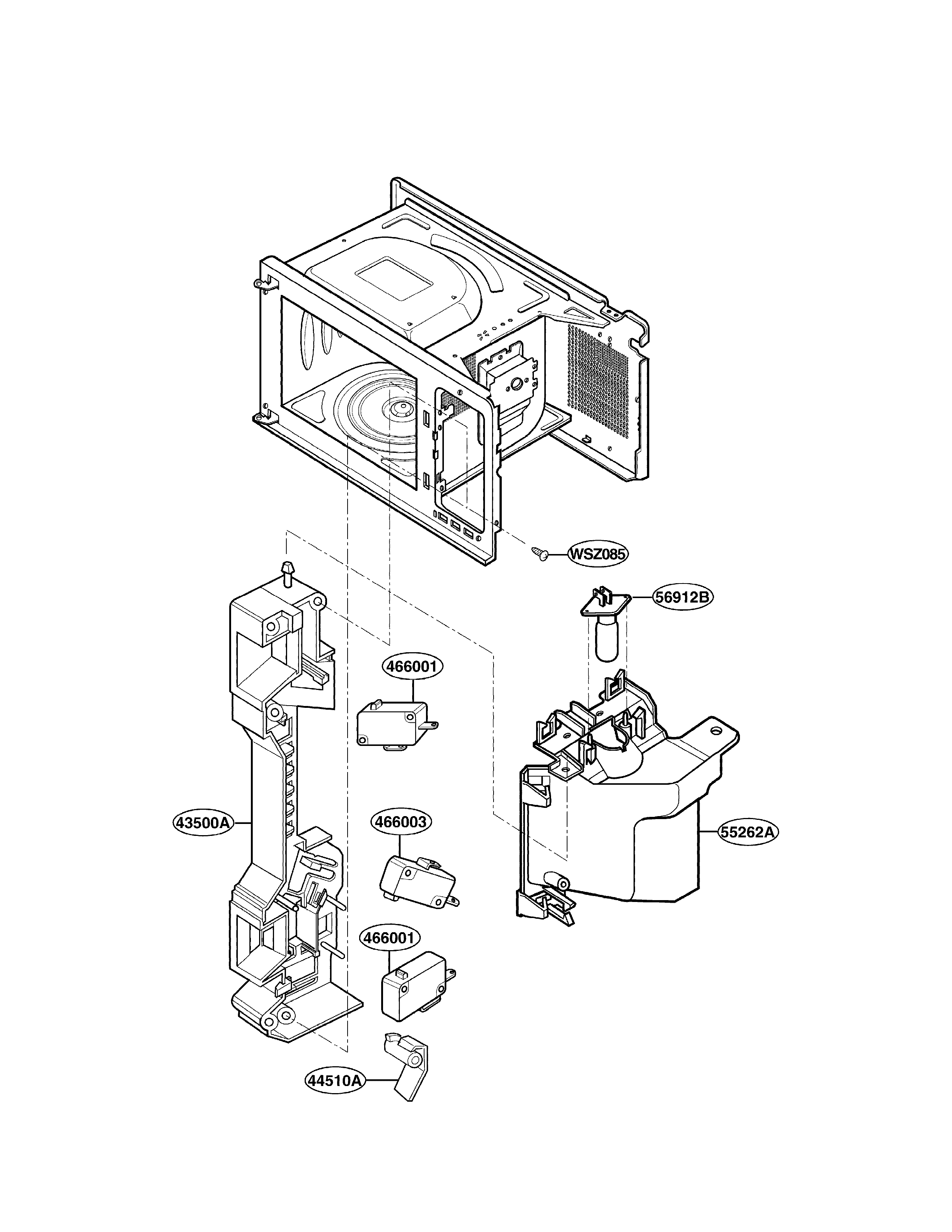 LG LTRM1240SB01 latch board parts diagram