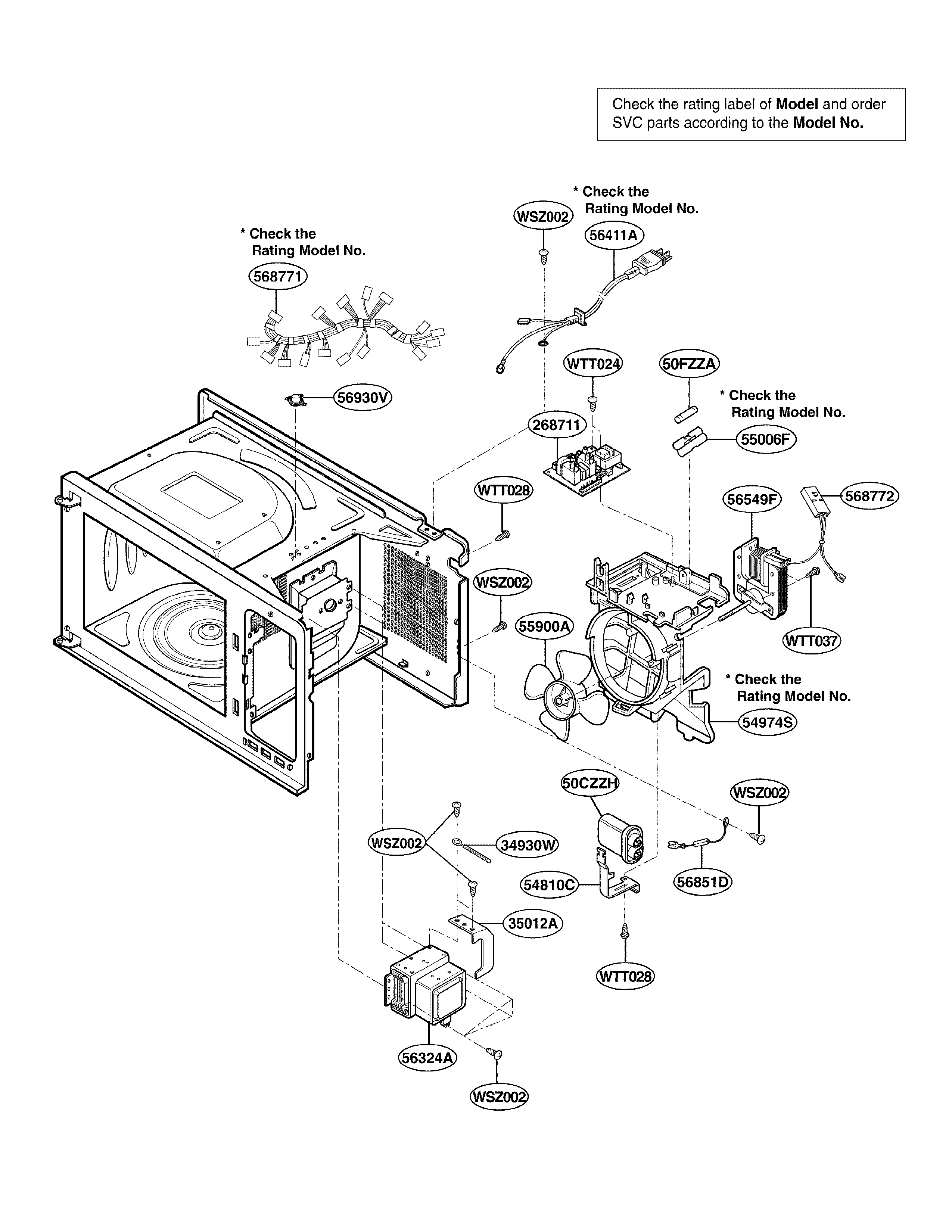 LG LTRM1240SB01 oven interior parts (i) diagram
