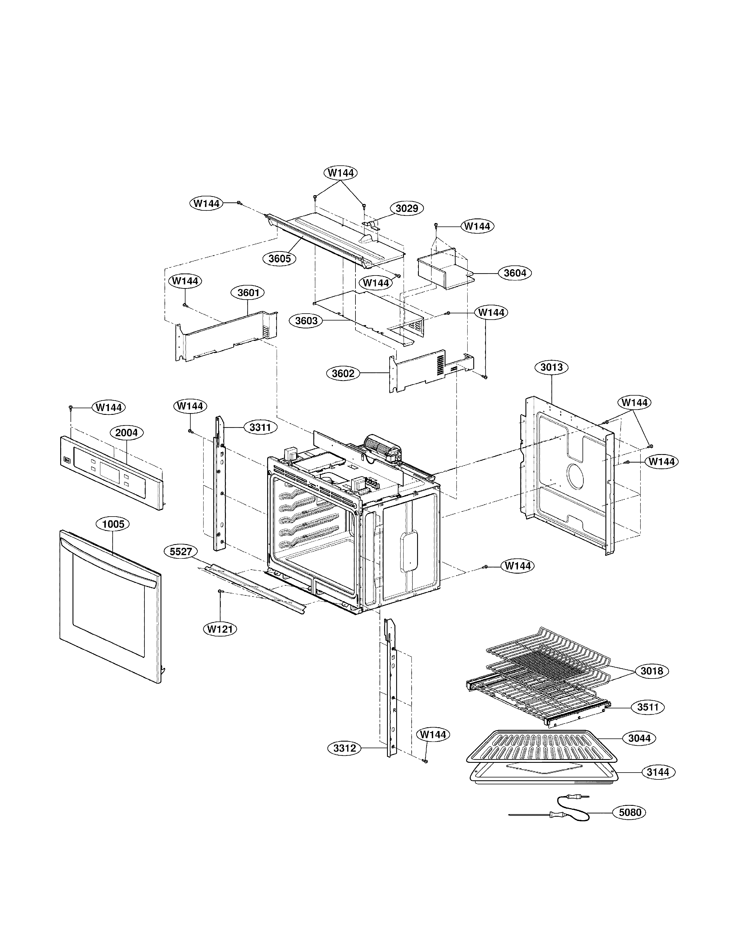 LG LWS3081ST assembly diagram