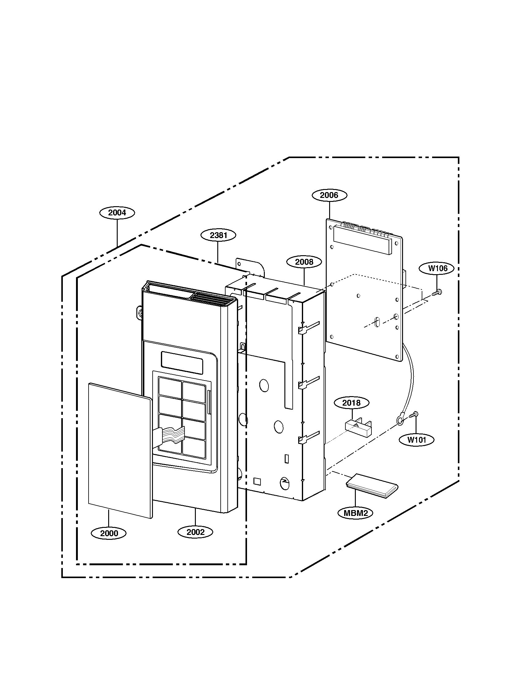 Kenmore 72185039011 controller parts diagram