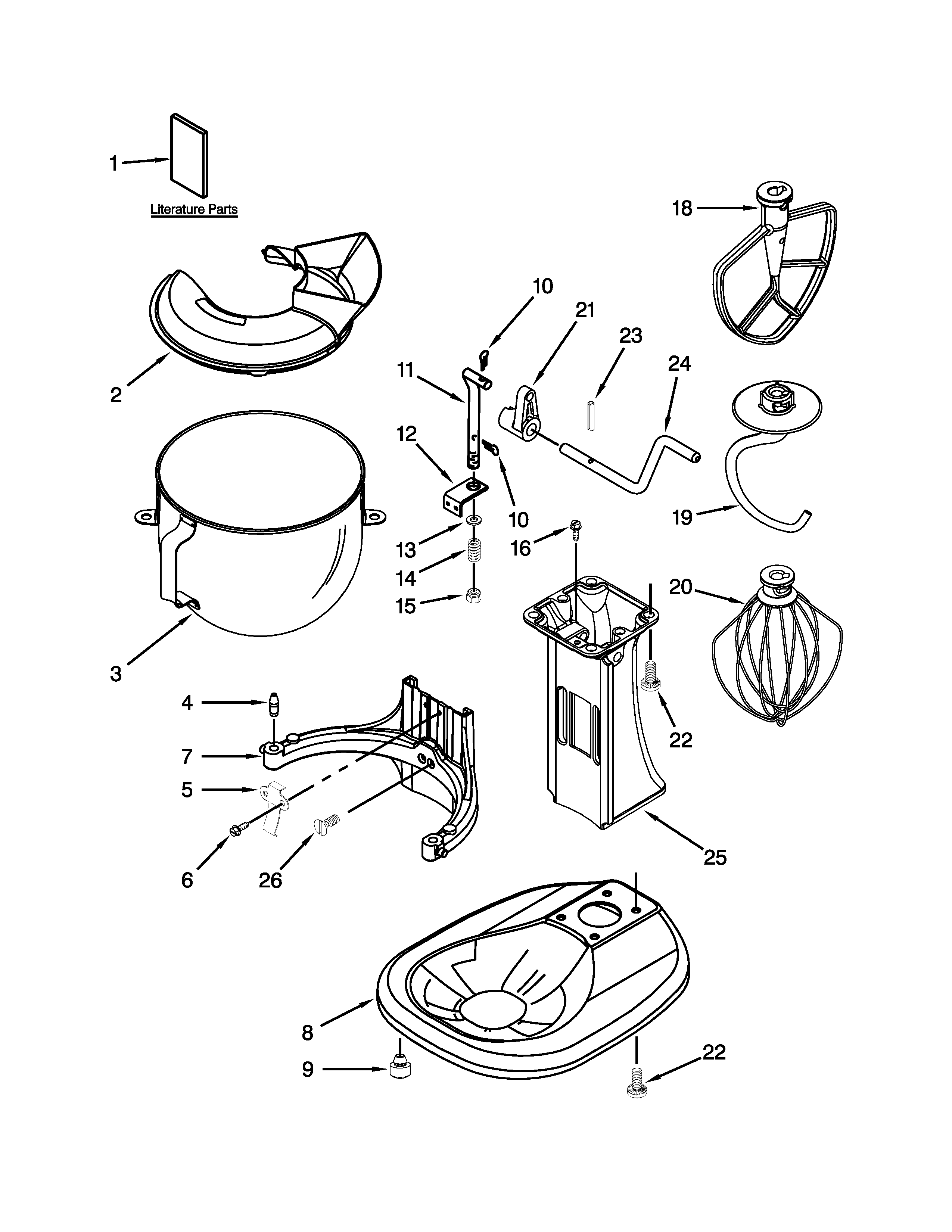 KitchenAid KSM500Q2BU0 base and pedestal unit parts diagram