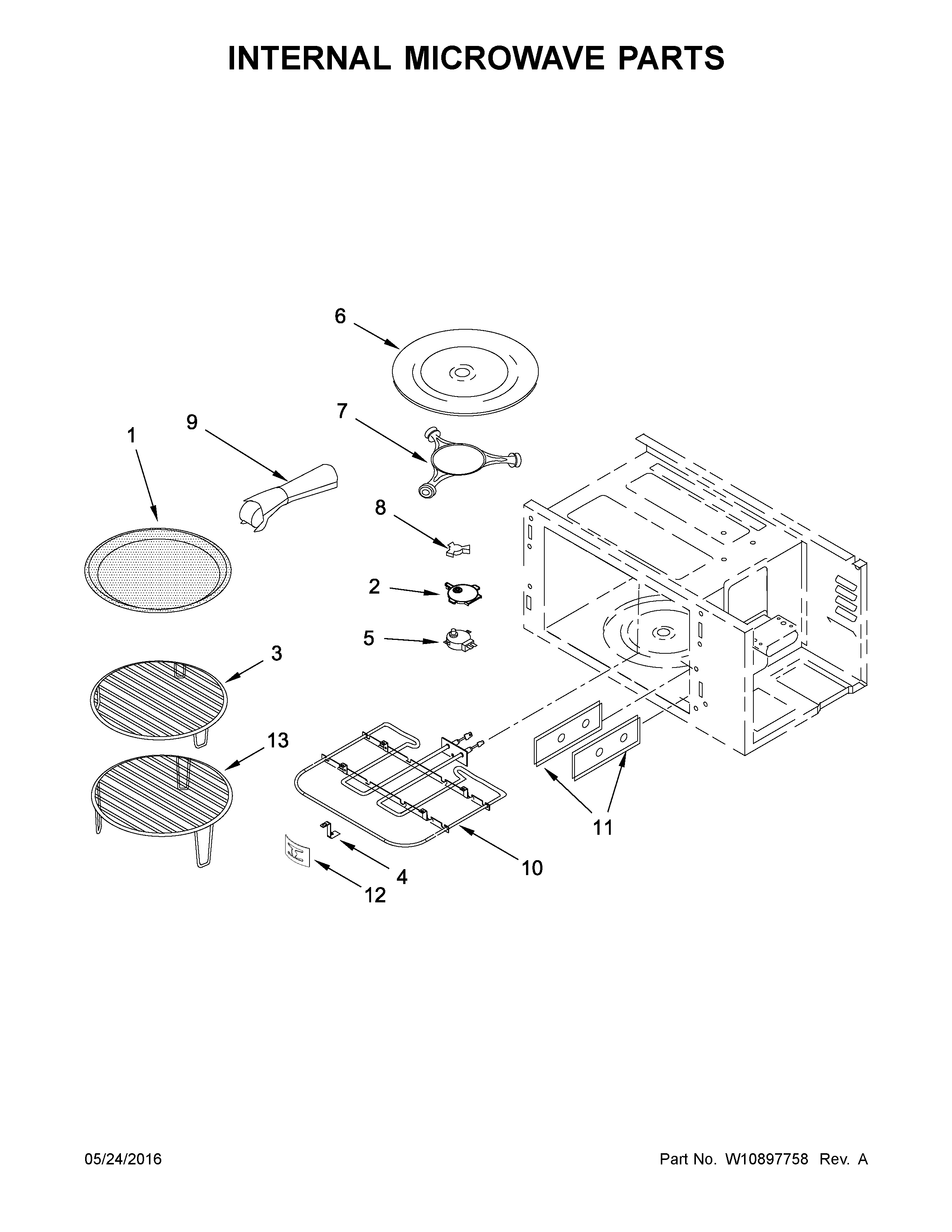 Jenn-Air JMC2427DS01 internal microwave parts diagram
