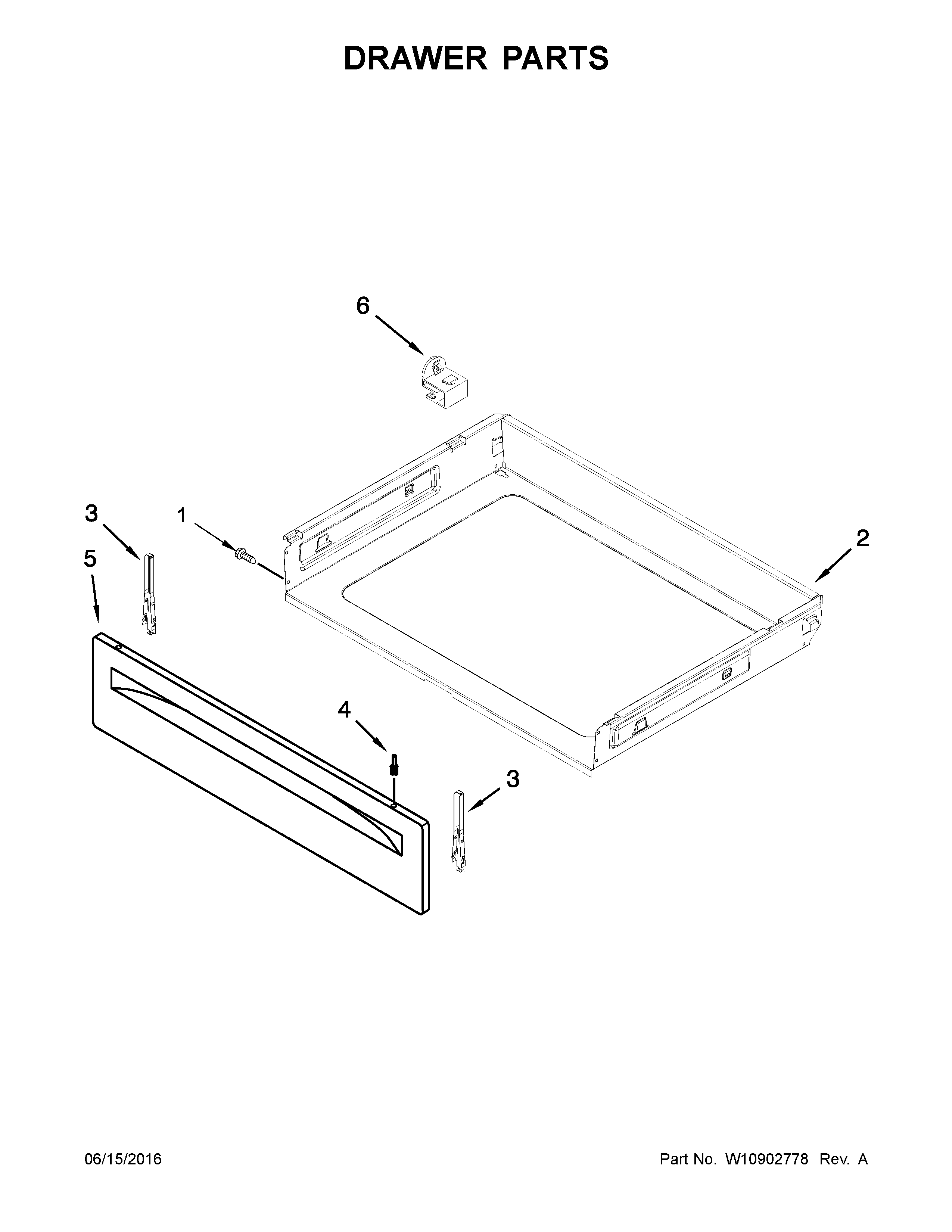Amana ACR4303MFB0 drawer parts diagram
