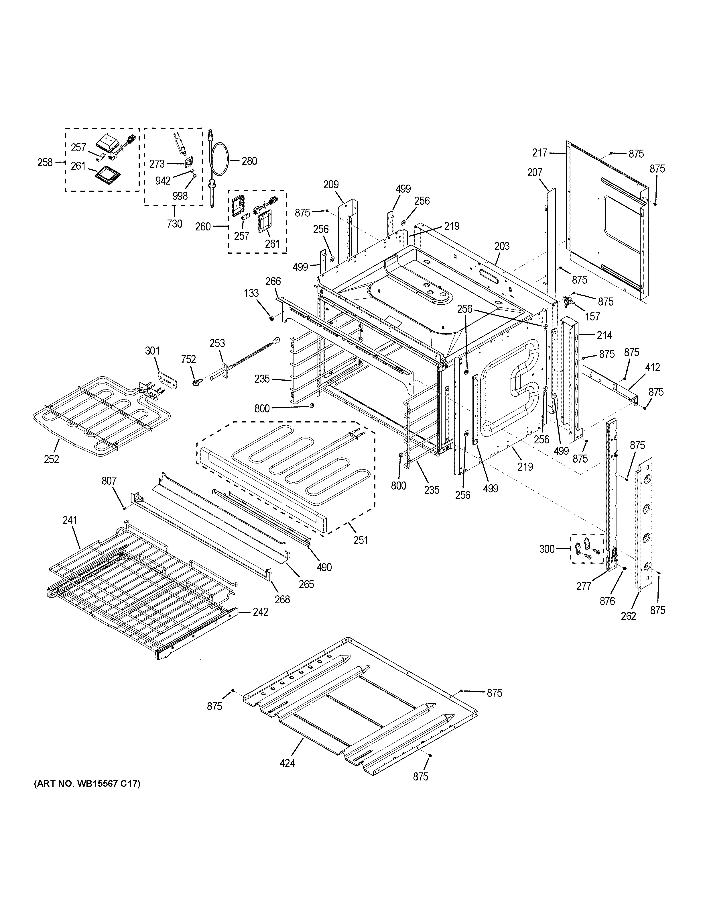 GE PK7800SK4SS body parts diagram
