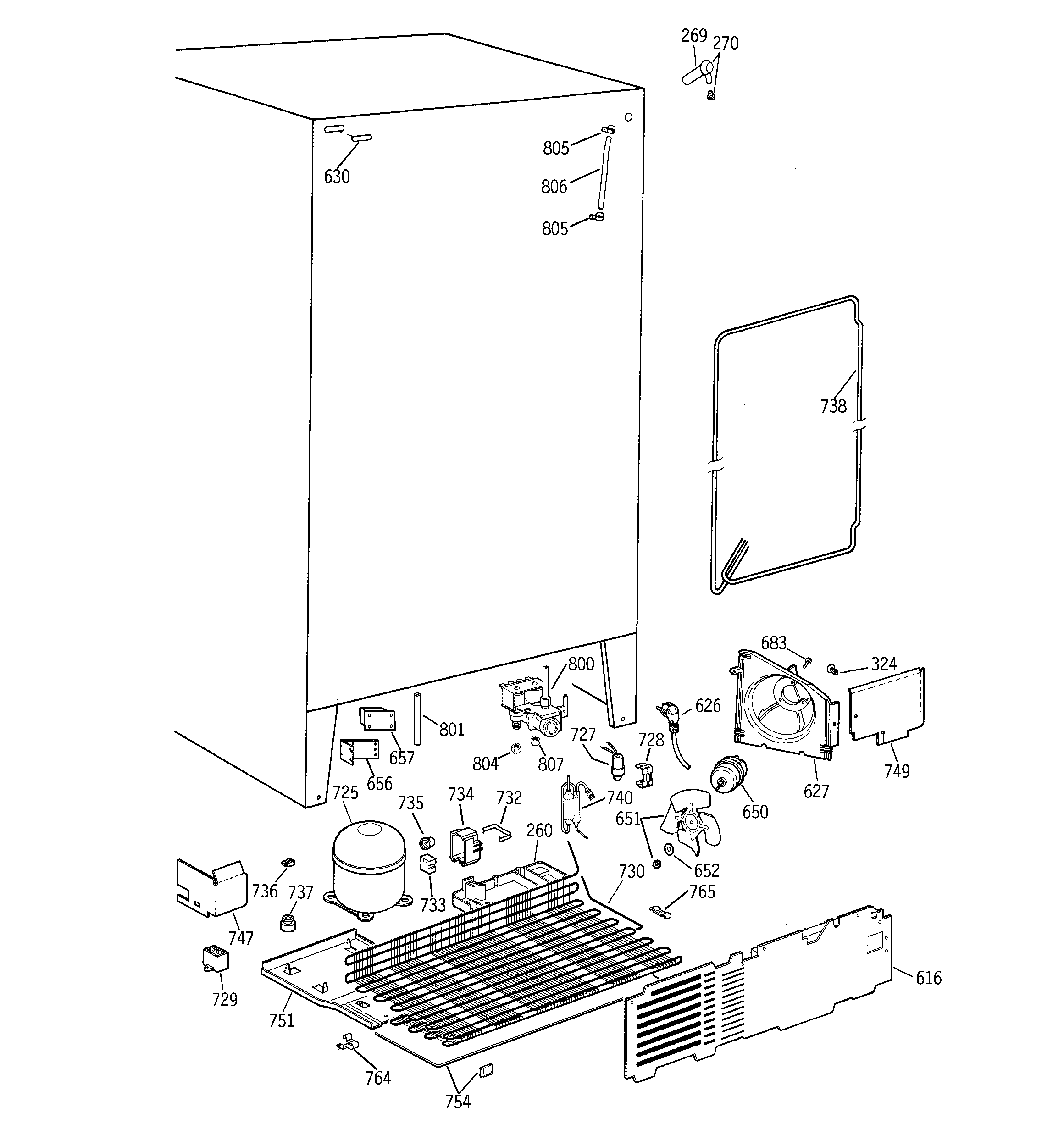 GE MSK25GRBAAA unit parts diagram