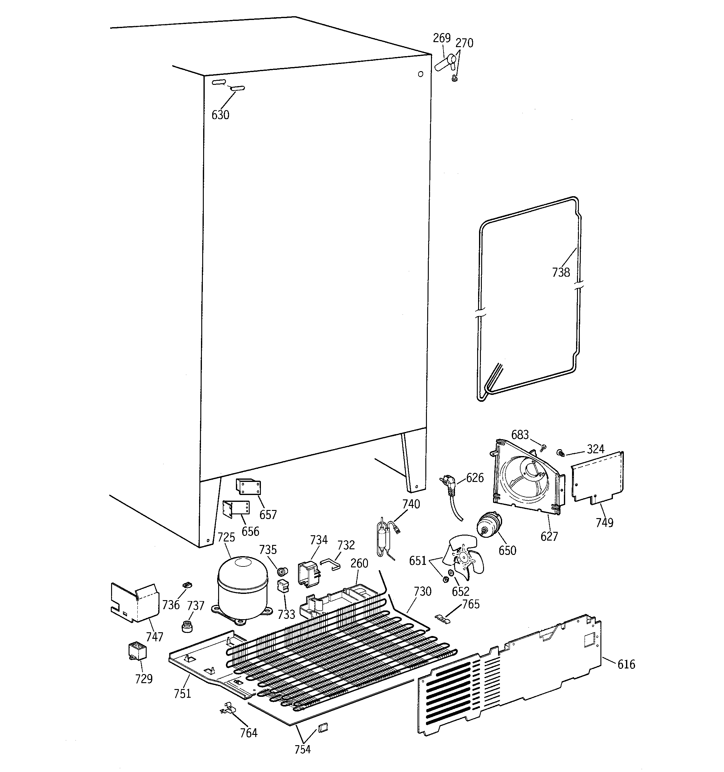 GE MST20GABAWW unit parts diagram