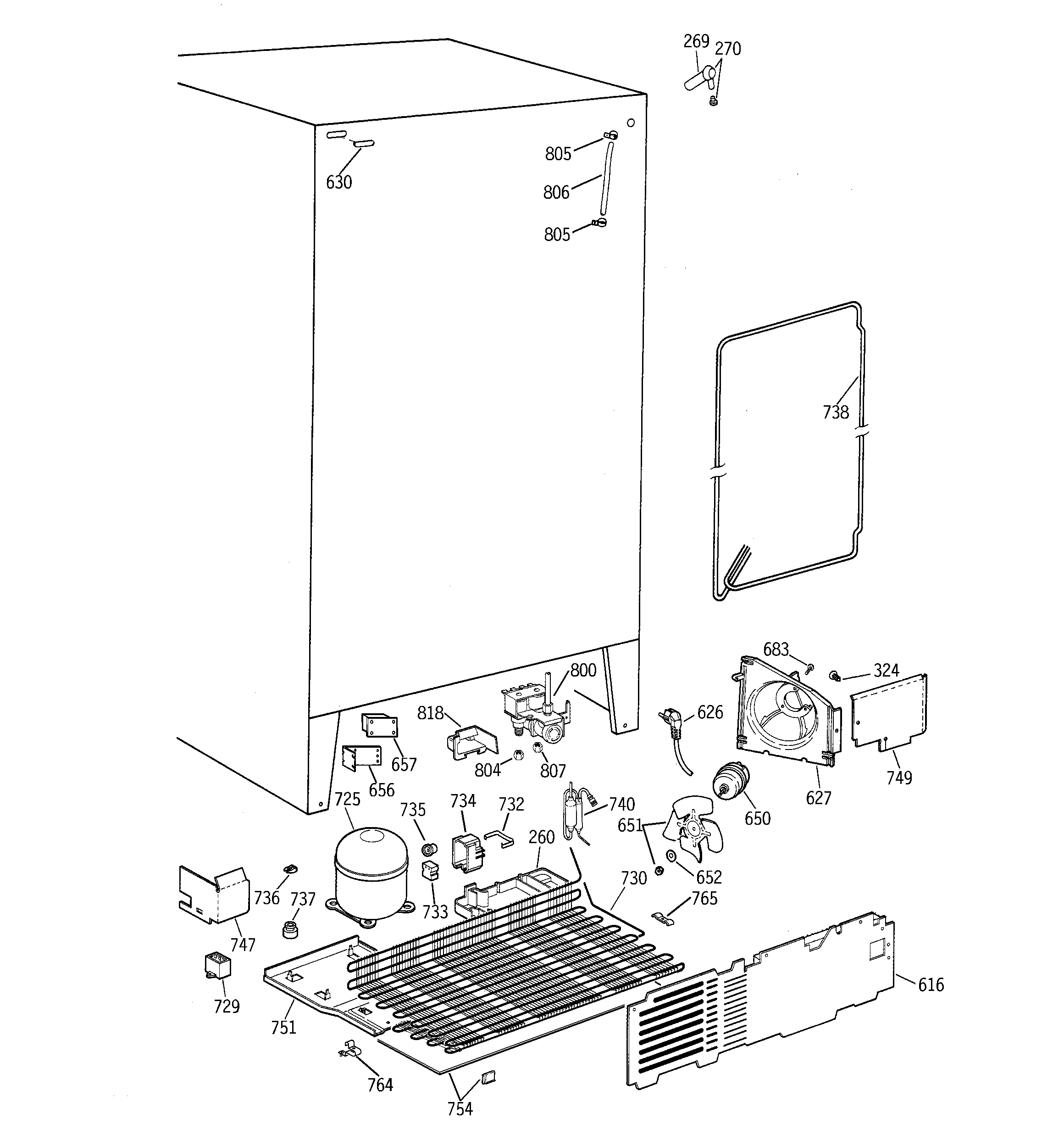 GE MST25GRBAWW unit parts diagram
