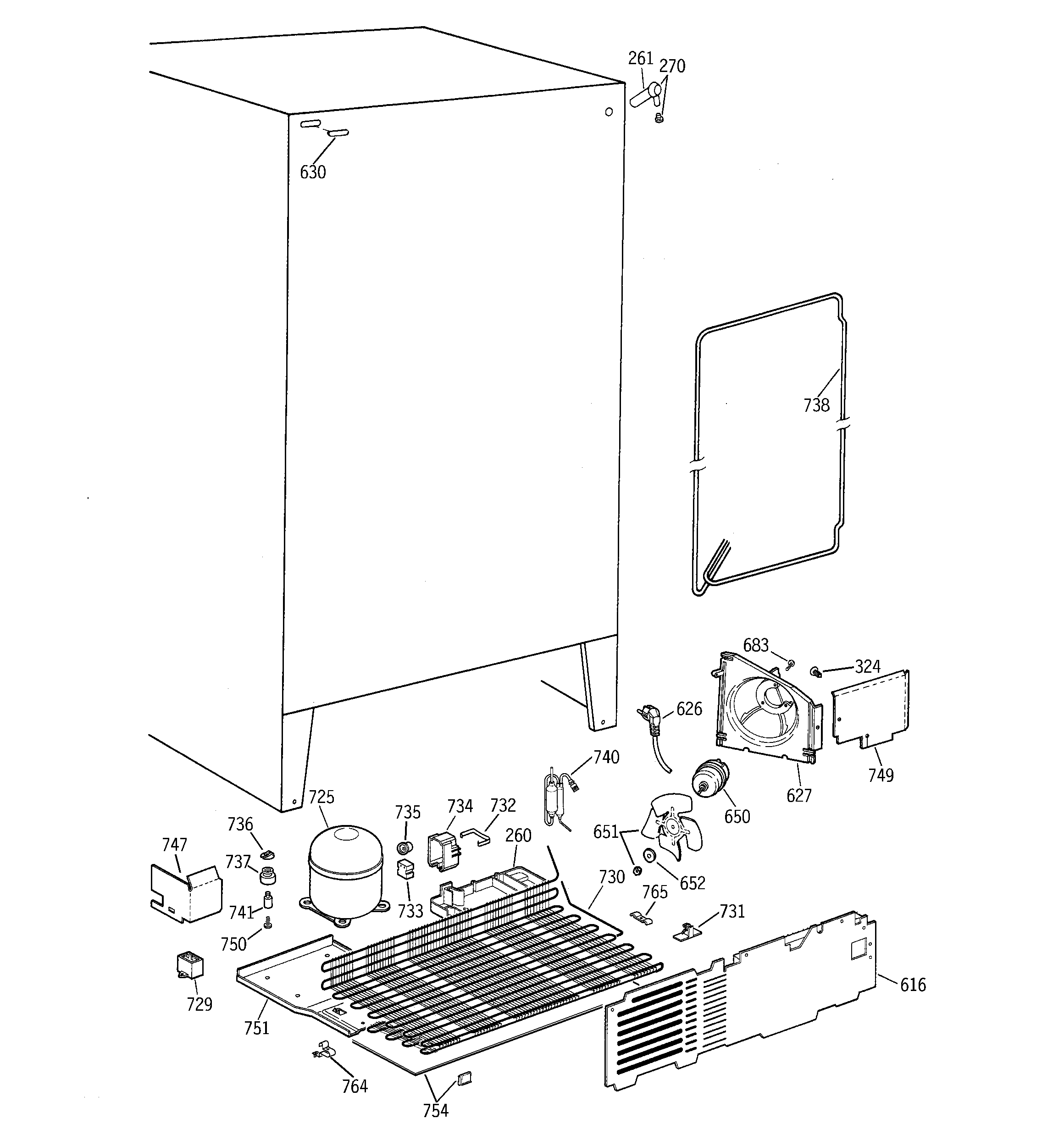 GE MSG22GABBWW unit parts diagram